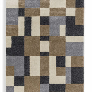 Astra Hochflor Teppich Savona - Kästchen (Braun; 230 x 160 cm) – Bild 1