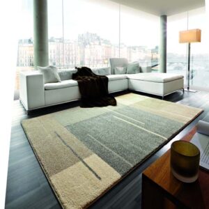 Kurzflor Teppich Samoa - Formen Mix (Beige; 160 x 230 cm) – Bild 1