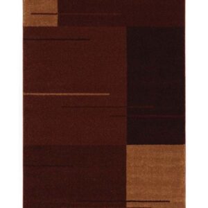 Kurzflor Teppich Samoa - Formen Mix (Bordeaux; 160 x 230 cm) – Bild 1