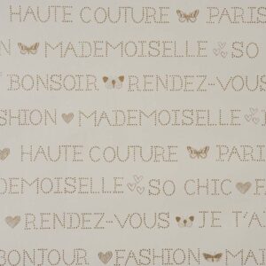 GIRLS ONLY Tapete GLN62001001 - Wording (Beige)