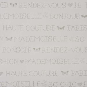 GIRLS ONLY Tapete GLN62001148 - Wording (Grau)