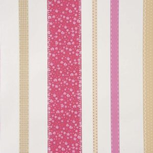 GIRLS ONLY Tapete GLN62054022 - Patchwork Streifen (Beige) – Bild 1