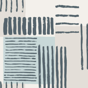 Eijffinger Mustertapete Stripes+ 377131 - Pinselstriche (Blau/Grau) – Bild 1