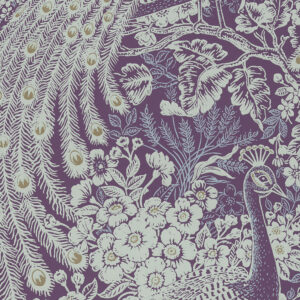 Eijffinger Reflect Vliestapete 378005 - Pfau mit Blumen (Lila) – Bild 1