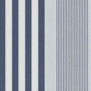 Eijffinger Streifentapete Stripes+ 377103 - Leinenoptik (Blau) – Bild 1