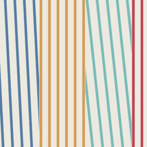 Eijffinger Streifentapete Stripes+ 377122 (Weiß/Bunt) – Bild 1