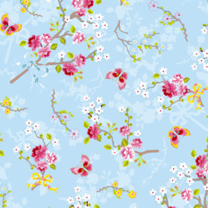 Eijffinger Tapete PIP 4 375071 - Chinese Rose (Blau) – Bild 1