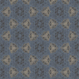 Eijffinger Tapeten Panel Siroc 376093 - Boho Flower (Blau/Gold) – Bild 1