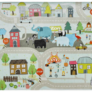 Kinder Straßenteppich - Spielteppich Straße (160 x 230 cm) – Bild 1