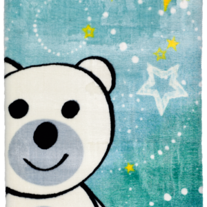 Kinderteppich Lollipop - Bär (Blau/Grün; 90 x 130 cm) – Bild 1