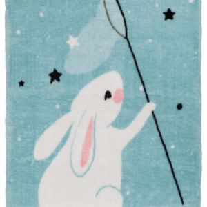 Kinderteppich Lollipop - Hase (Hellblau; 90 x 130 cm) – Bild 1