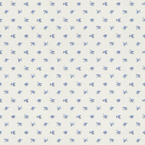 Rasch Textil Tapete 288734 Petite Fleur 4 - Punkte und Blüten (Weiß/Blau) – Bild 1