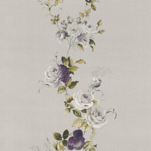 Rasch Textil Tapete 289014 Petite Fleur 4 - Rosenranke (Grau/Lila)