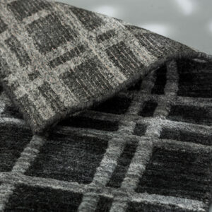 SCHÖNER WOHNEN Flachgewebeteppich - Cosetta Gitter (Silber; 200 x 140 cm) – Bild 1