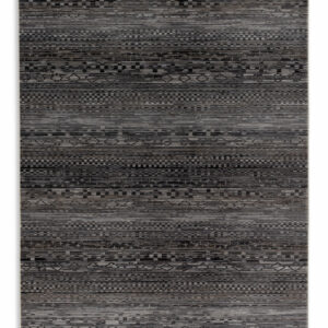 SCHÖNER WOHNEN Kurzflorteppich - Mystik Vintage Streifen (Dunkelgrau; 140 x 70 cm) – Bild 1