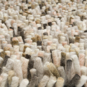 Schurwollteppich Dots (Beige/Braun; 200 x 140 cm)