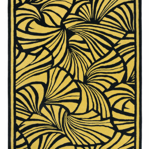 Florence Broadhurst Designerteppich Japanese Fans (Gold; 250 x 350 cm) – Bild 1