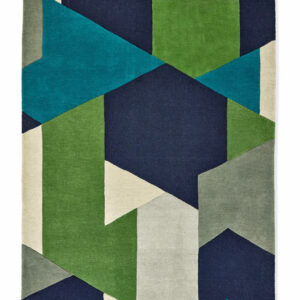 Schurwollteppich Popova 143101 (Grün; 200 x 140 cm)