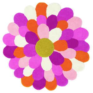 Teppich Funky Flower (Rosa; 140 x 140 cm) – Bild 1