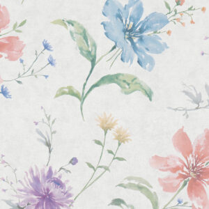 Marburg Vliestapete Shades 32455 Blumen (Bunt/Grau)
