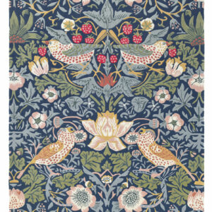 Morris & Co. Wollteppich Strawberry Thief (Indigo; 140 x 200 cm) – Bild 1