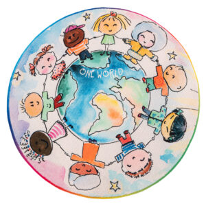 Kinderteppich Juno - World (Bunt; 120 x 120 cm) – Bild 1