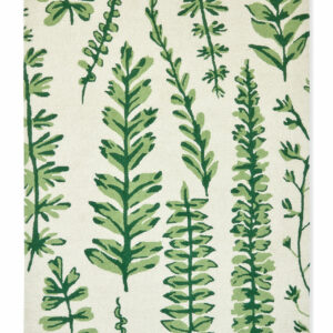 Schurwollteppich Ferns 125907 (Grün; 180 x 120 cm)