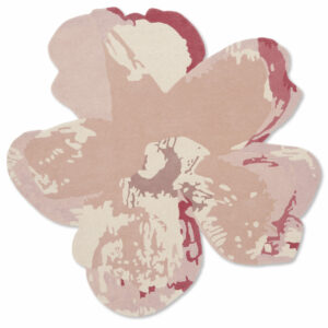 Schurwollteppich Shaped Magnolia 162302 (Pink; 200 x 200 cm) – Bild 1