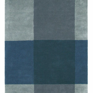 Ted Baker Schurwoll Teppich Plaid (Blau/Grau; 170 x 240 cm)