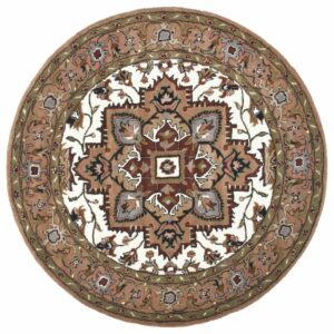 Royal Heriz Teppich 100cm Rund (Braun; 100 x 100 cm) – Bild 1