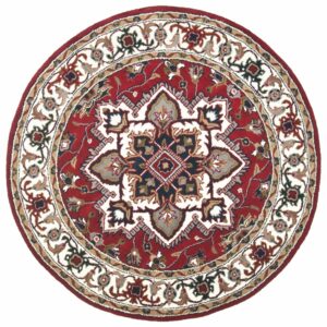 Royal Heriz Teppich 100cm Rund (Rot; 100 x 100 cm)