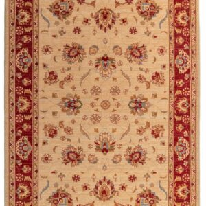 Schurwollteppich Saharna 2444 (Beige/Rot; 200 x 290 cm) – Bild 1