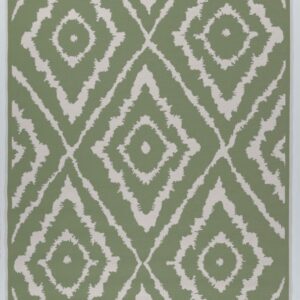 TOM TAILOR Teppich Garden - Pattern (Grün; 120 x 70 cm)