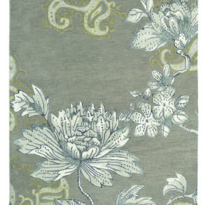 Schurwollteppich Fable Floral (Grau; 250 x 350 cm) – Bild 1